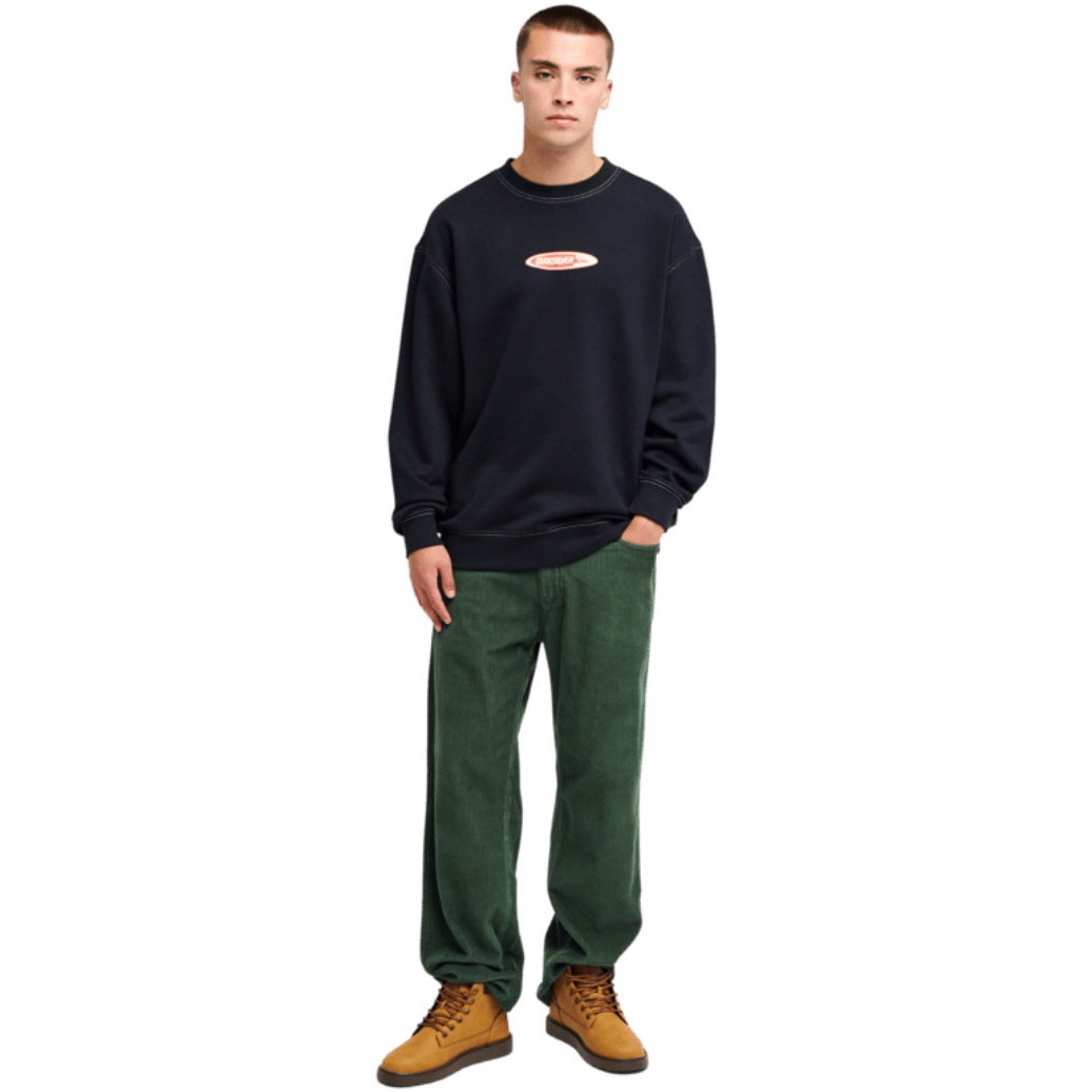 2026 Quiksilver Mens Disk Crew Sweatshirt EQYFT05232 - Black